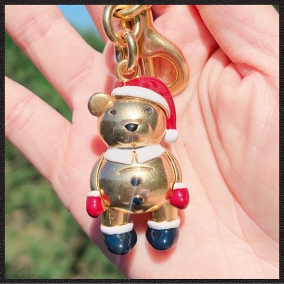 Coach Santa Bear Bag Charm NWT - Picture 3 of 5
